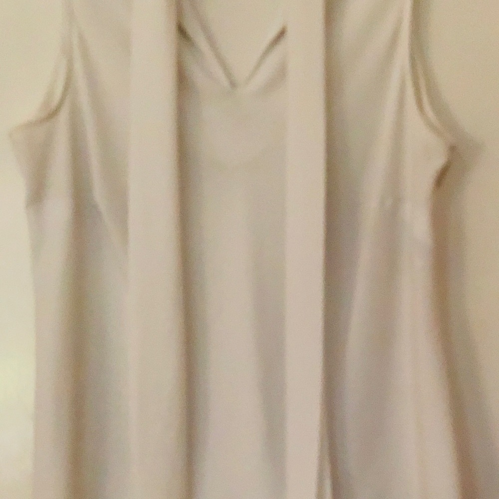 Bar III Cream V-Neck Sleeveless Camisole with Front Ties
